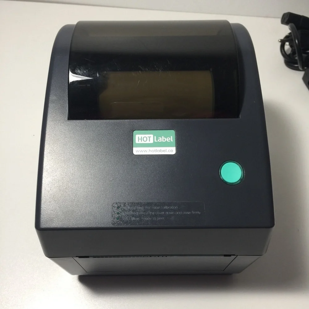 Thermal Label Printer - Dark Gray with Teal Accents
